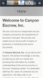 Mobile Screenshot of canyonescrow.com