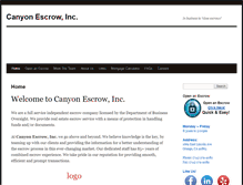 Tablet Screenshot of canyonescrow.com